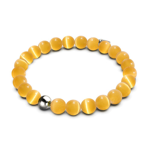 Harvest Moon | .925 Sterling Silver | Cheshire Glass Bracelet